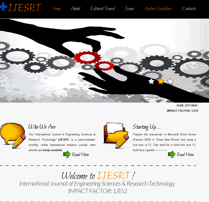 IJESRT journal website — screenshot